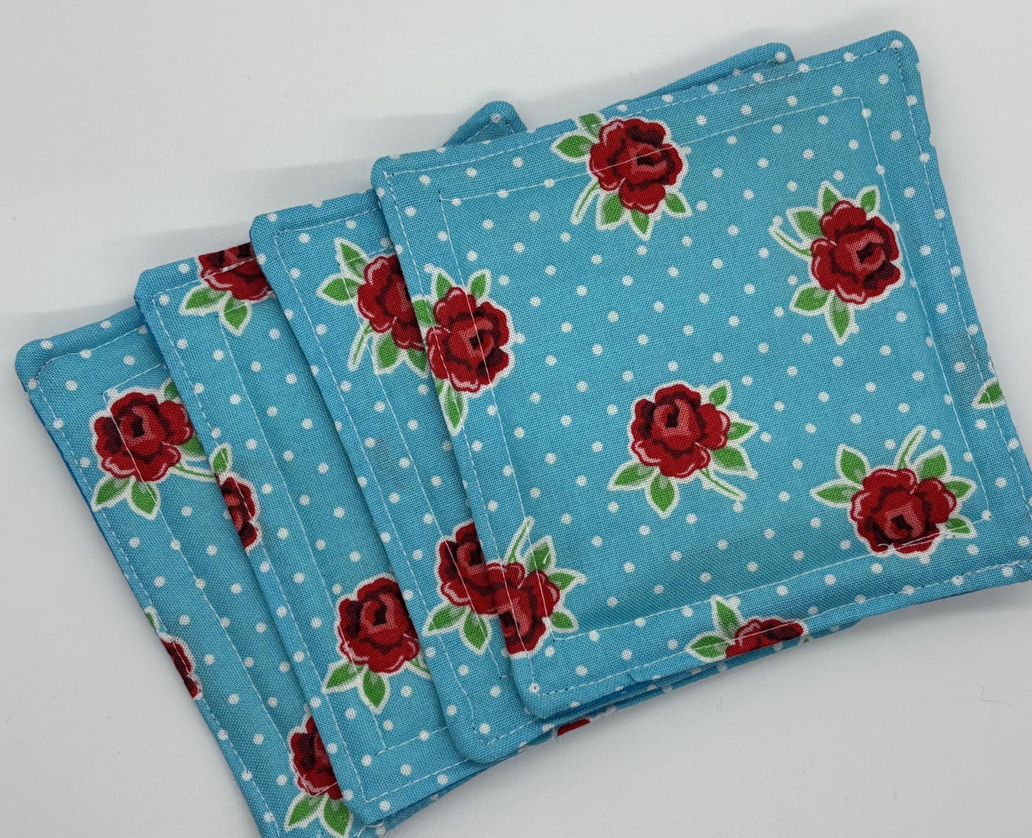 Quilted Fabric Drink Coasters - Set of 5 | Stylish Home Decor