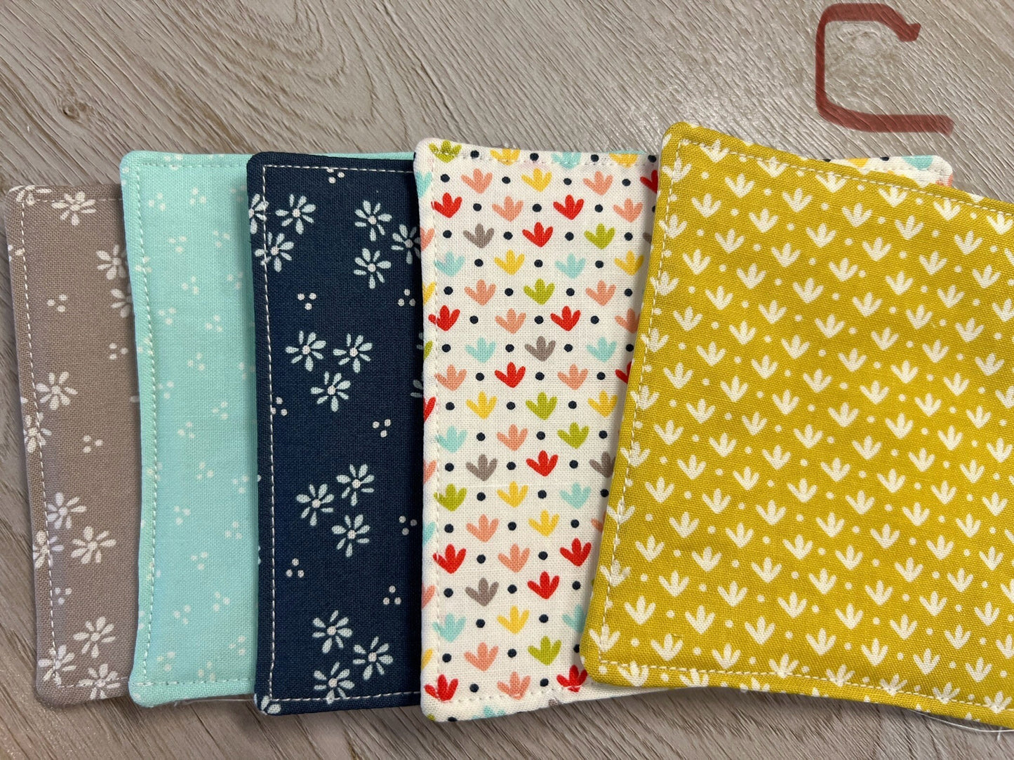 Fabric Coasters - Floral Drink Coasters Set, Multiple Bundles for Home Decor / Entertaining, Eco-Friendly & Washable