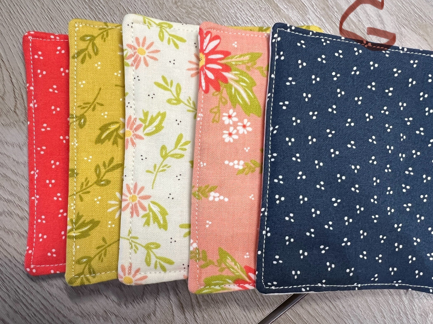 Fabric Coasters - Floral Drink Coasters Set, Multiple Bundles for Home Decor / Entertaining, Eco-Friendly & Washable
