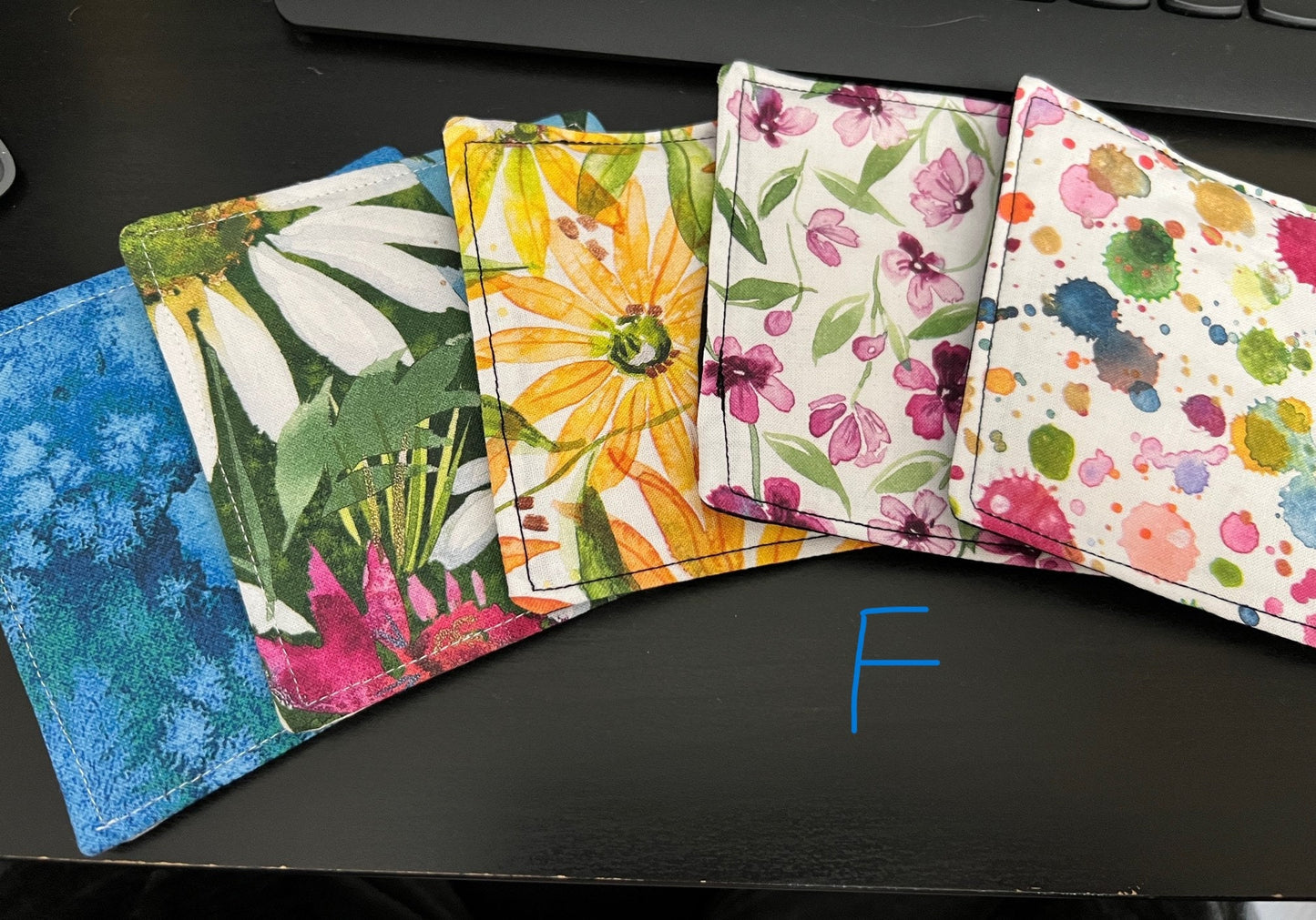 Fabric Coasters, Drink Coasters, Florals ( Multiple Bundles)
