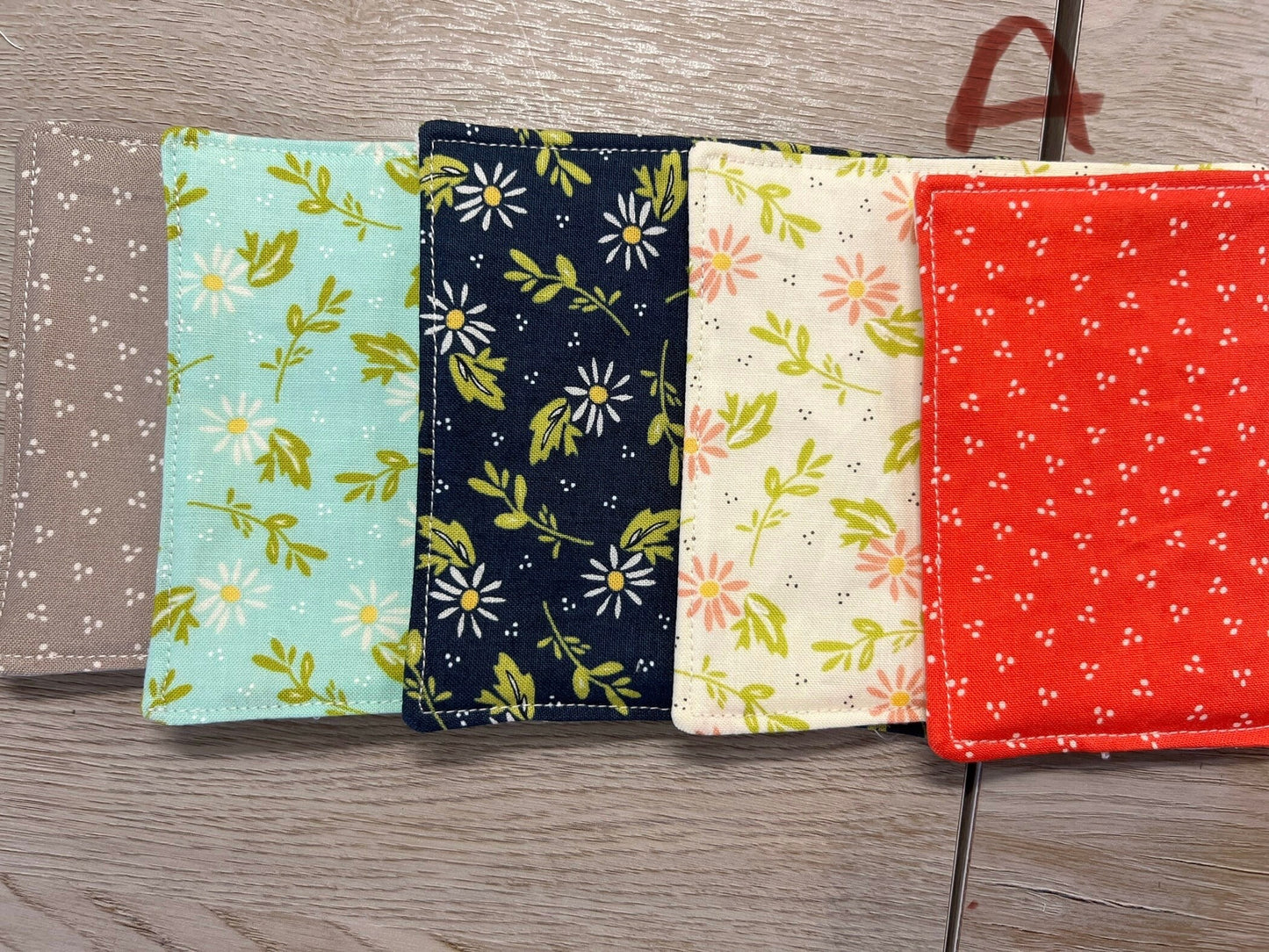 Fabric Coasters - Floral Drink Coasters Set, Multiple Bundles for Home Decor / Entertaining, Eco-Friendly & Washable