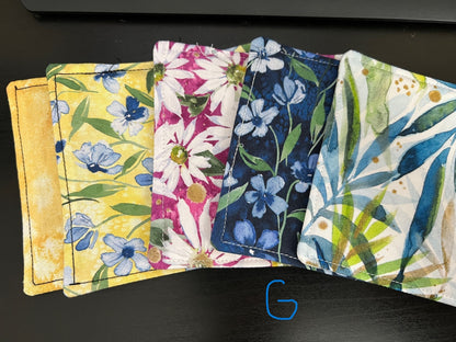 Fabric Coasters, Drink Coasters, Florals ( Multiple Bundles)