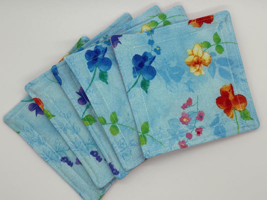 Drink Coasters -  Fabric Drink Coasters, Set of 5,  Home Decor