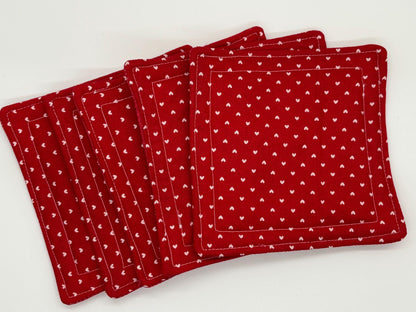 Quilted Fabric Drink Coasters - Set of 5 | Stylish Home Decor