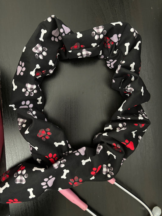 Stethoscope Cover - Reusable Paws & Bones Sleeve for Nurses, Cute Animal Pattern, Medical Accessory, Gift for Healthcare Workers