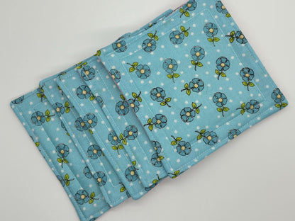 Drink Coasters -  Fabric Drink Coasters, Set of 5,  Home Decor