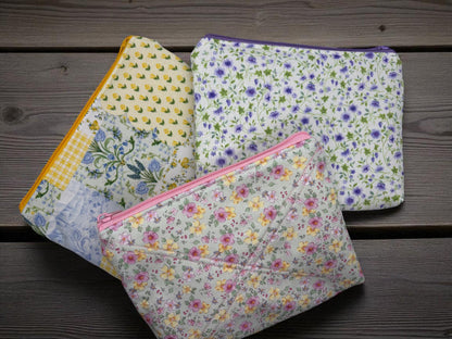 Zippered Flat Bottom Pouch - Durable Makeup Bag, Travel Organizer, Cute Storage Case for Cosmetics & Accessories