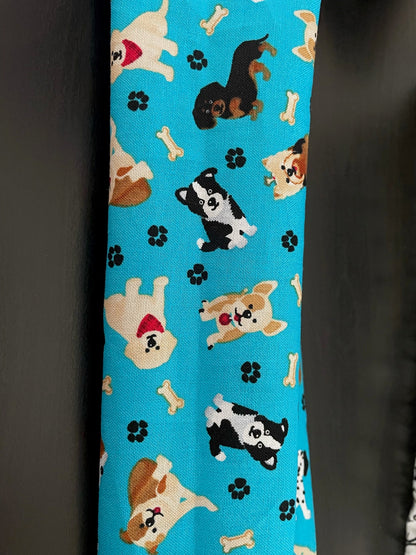 Cotton Stethoscope Cover- Multi breed dogs on blue (Limited)