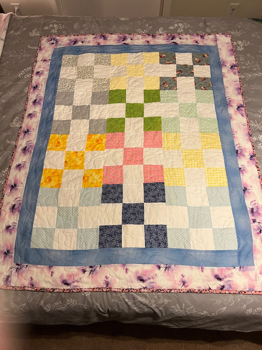 Quilt - Cozy Lap Quilt, Soft Throw for Comfort/ Warmth, Handmade Blanket, Perfect Gift for Home, Bedroom & Living Room