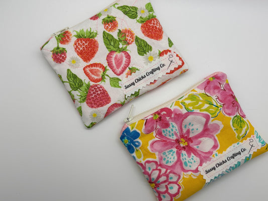 Quilted Mini Zippered Pouch