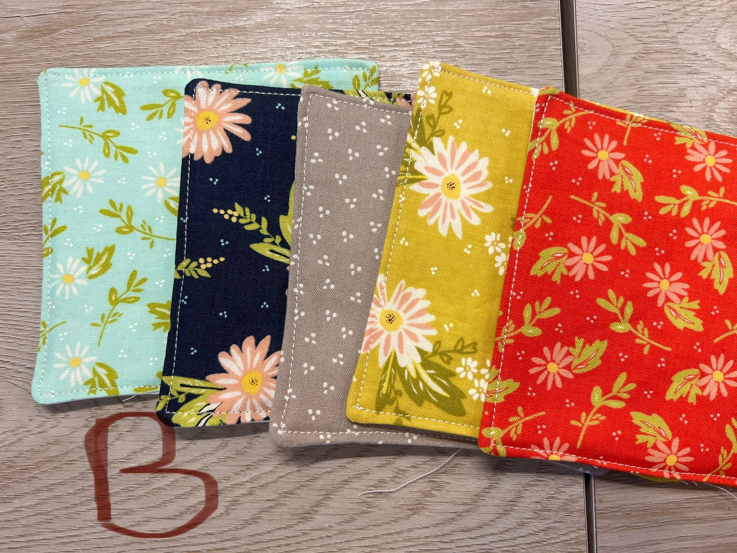 Fabric Coasters - Floral Drink Coasters Set, Multiple Bundles for Home Decor / Entertaining, Eco-Friendly & Washable