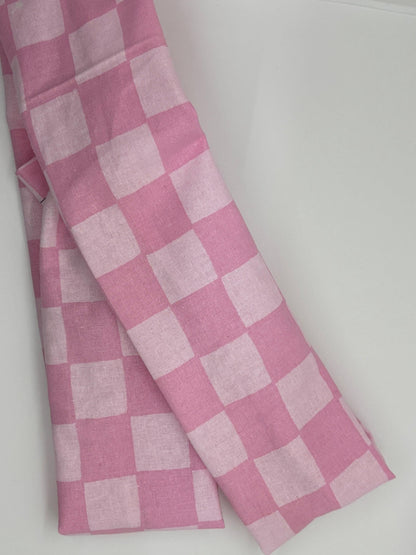 Two Tone Pink Checkerboard Stethoscope Cover