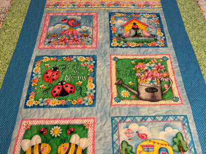 Quilt - Baby Quilt, Spring Throw & Lap Quilt, Soft Cozy Blanket for Nursery or Living Room Décor, Perfect Gift for New Parents