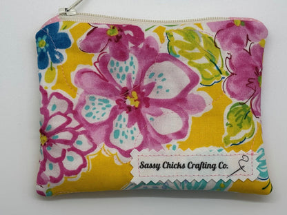 Quilted Mini Zippered Pouch