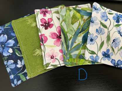 Fabric Coasters, Drink Coasters, Florals ( Multiple Bundles)