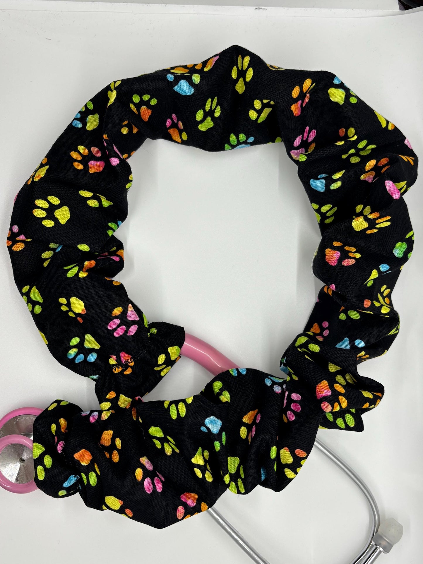 Stethoscope Cover - Bright Tie Dye Paws Sleeve for Nurses/ Medical Students | Cute & Functional Stethoscope Accessory (Limited)