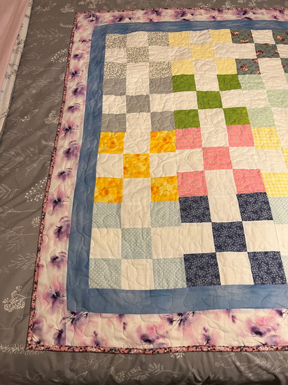 Quilt - Cozy Lap Quilt, Soft Throw for Comfort/ Warmth, Handmade Blanket, Perfect Gift for Home, Bedroom & Living Room