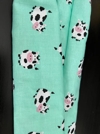 Stethoscope Cover, Stethoscope sleeve, Reusable Stethoscope Cover- Mint Cows (Limited)