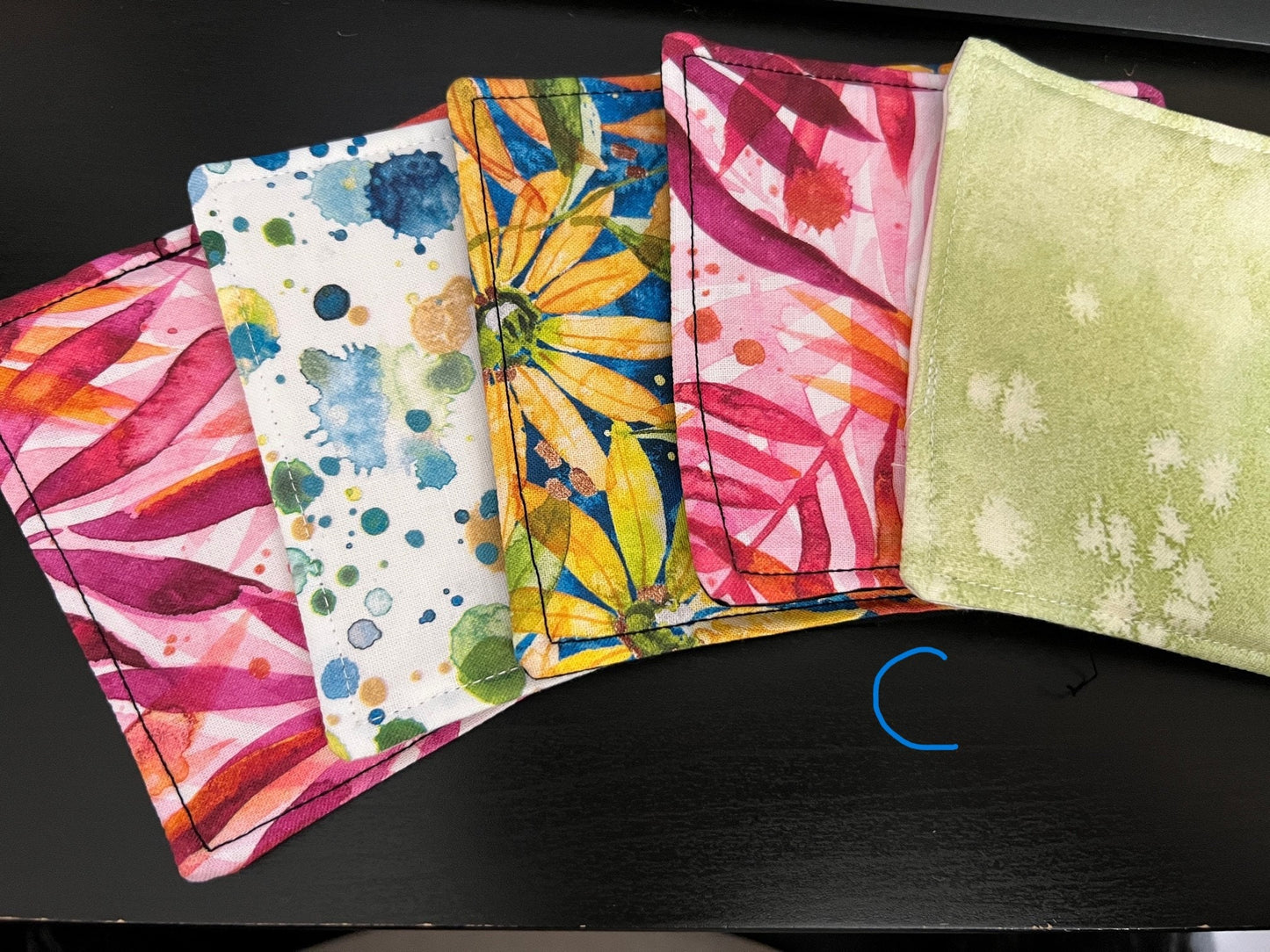 Fabric Coasters, Drink Coasters, Florals ( Multiple Bundles)