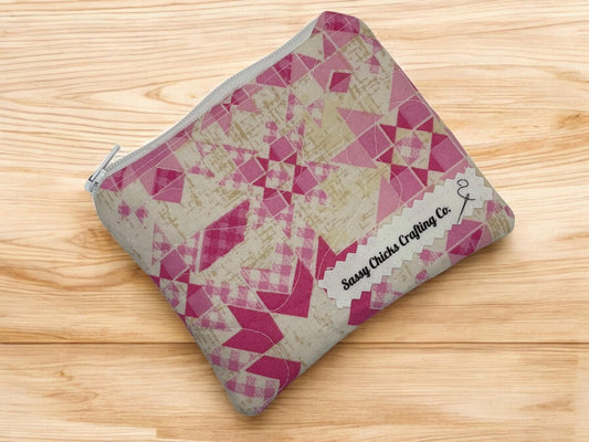 Quilted Mini Zippered Pouch