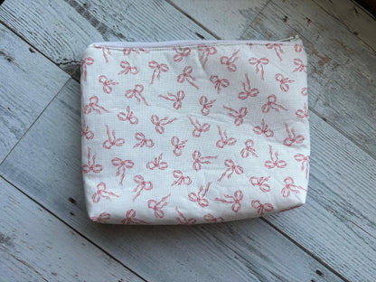 Zippered Flat Bottom Pouch - Durable Makeup Bag, Travel Organizer, Cute Storage Case for Cosmetics & Accessories