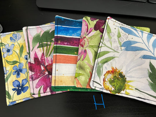 Fabric Coasters, Drink Coasters, Florals ( Multiple Bundles)