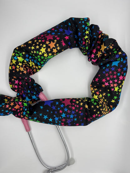 Stethoscope Cover - Rainbow Stars Cotton Cover, Cute Accessory for Nurses & Medical Professionals, Personalized Gift