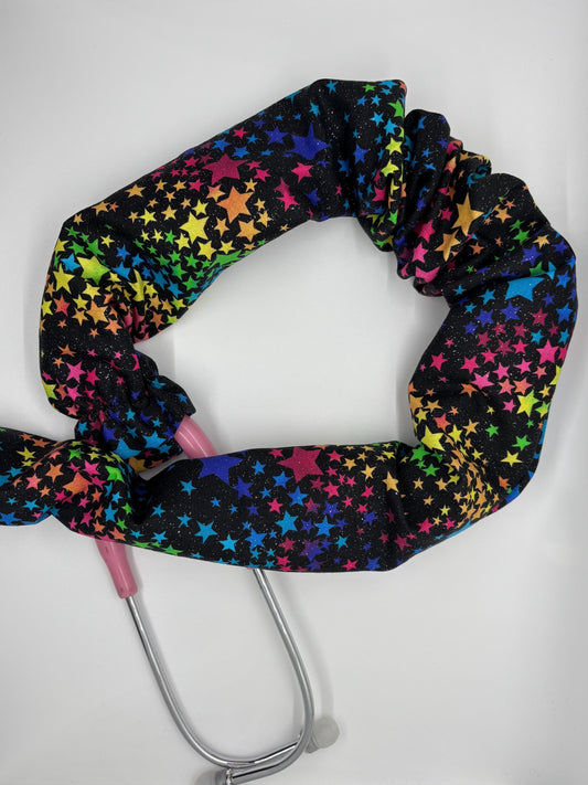 Stethoscope Cover - Rainbow Stars Cotton Cover, Cute Accessory for Nurses & Medical Professionals, Personalized Gift